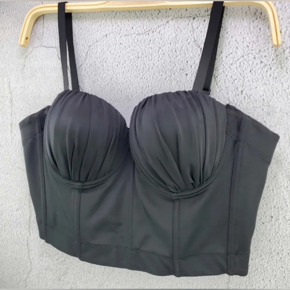 Sexy Black Cropped Corset, Size Small, NWOT